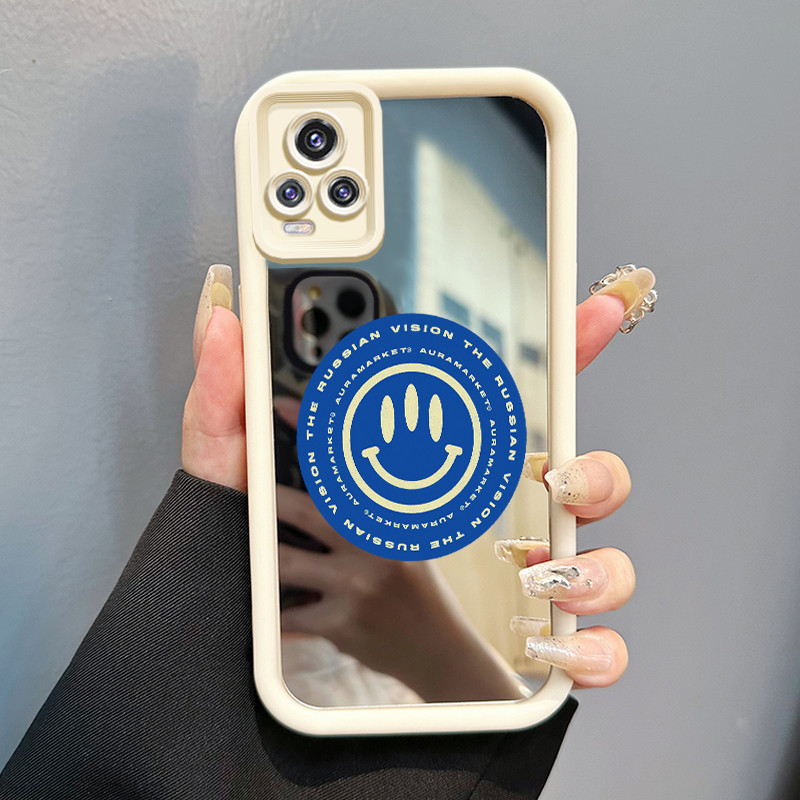 Casing Hp Untuk VIVO V20 VIVO V20 Pro Case Stiker badut biru Mirror Kasing silikon Anti Bentur Cesin