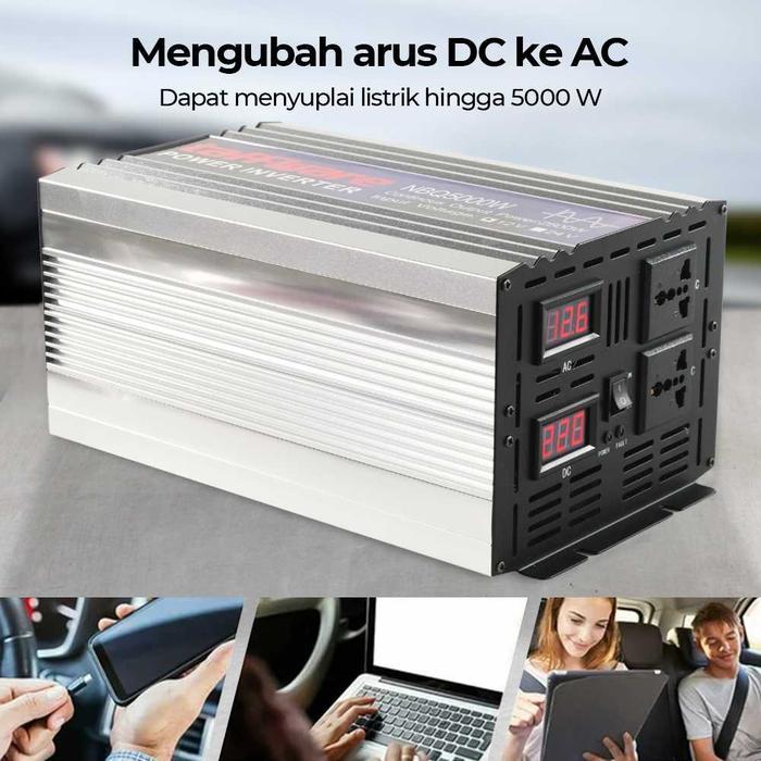 Car Power Inverter Pure Sine Wave 12V 220V 5000W - ZX-5000W