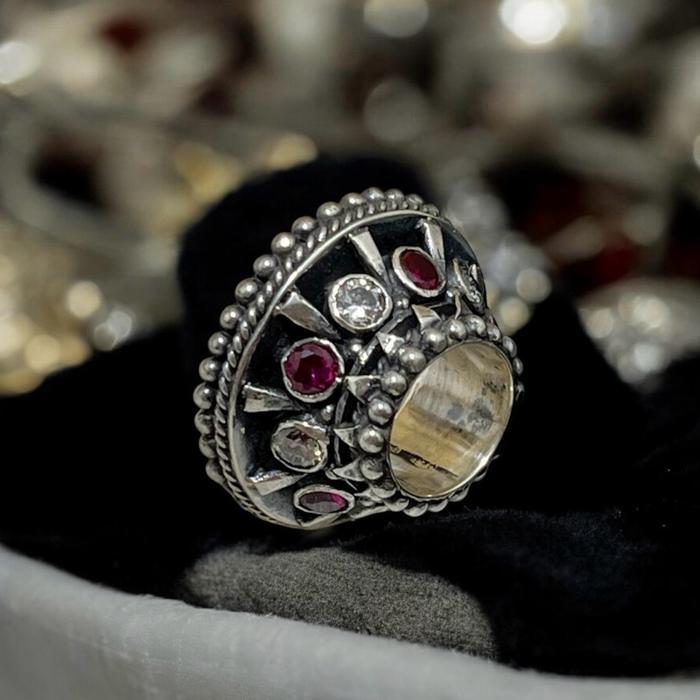 Mendak Keris Jogja Perak Asli Jene Yakut