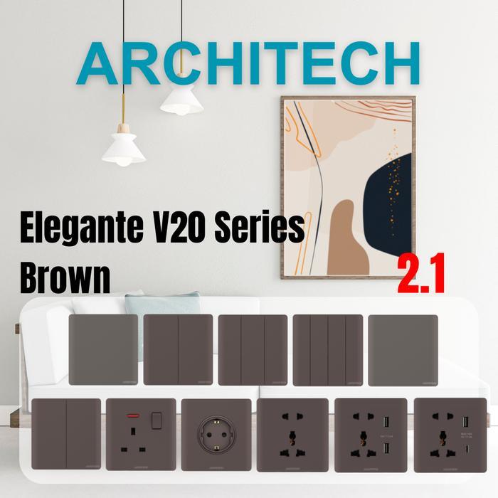 [] saklar / saklar listrik / SAKLAR MEWAH / SAKLAR MODERN / SAKELAR LAMPU ARCHITECH ELEGANTE V20 2.1