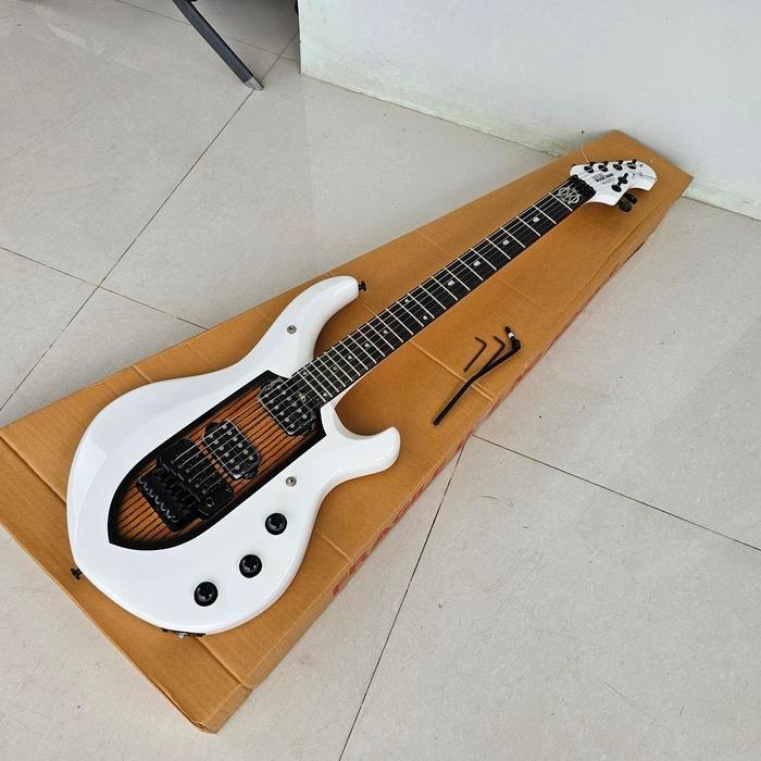 gitar musicman majesty custom high quality blue new - Putih, packing biasa