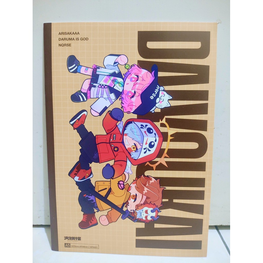 Daiyokai Lawson Collaboration A5 Notebook Arisaka Daruma Nqrse Crazy Racoon Original Japan 1