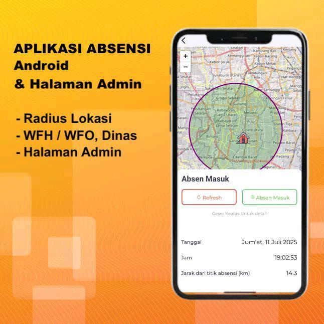 Aplikasi absensi lokasi android + admin web