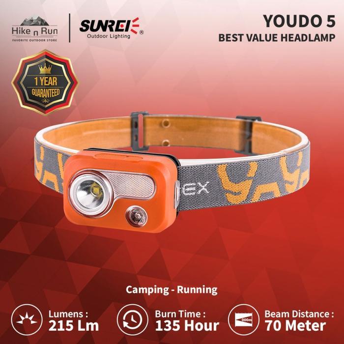 Sunrei Headlamp YOUDO 5 Orange