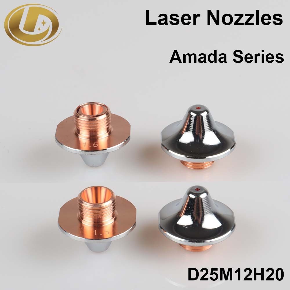 DLEI Amada Nozel Lapisan Tunggal Lapisan Ganda Dia 25Mm H20 M12 Kaliber 1.0-4.0Mm untuk Kepala Pemot