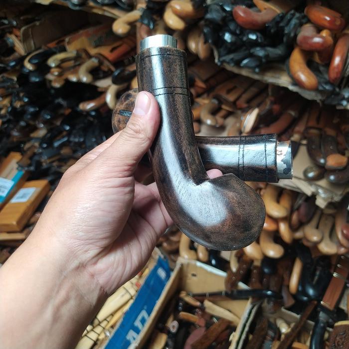 NEWW Gagang Handle Perah Golok Parang Kayu Ukir Siap Pasang