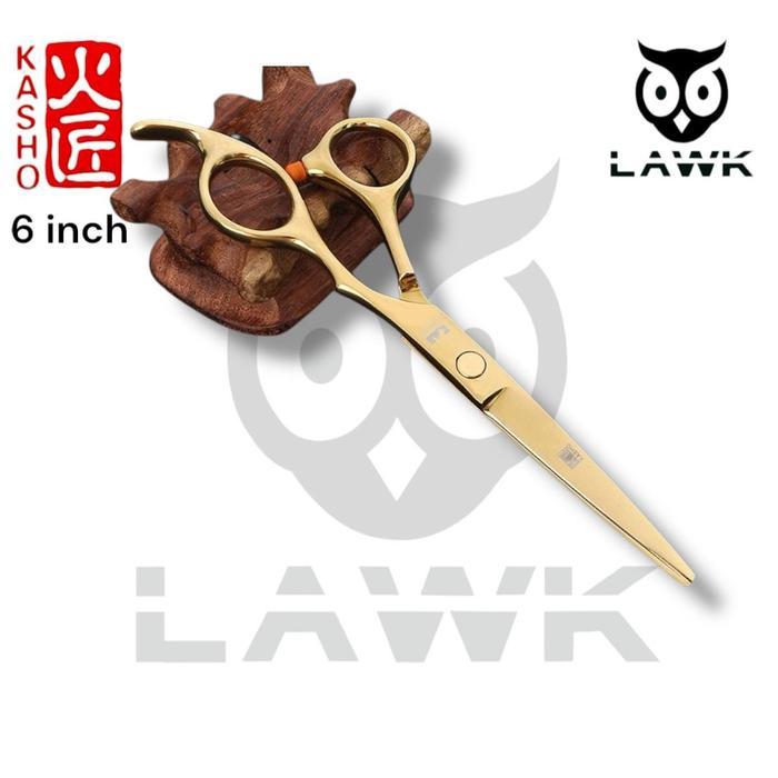 Gunting kasho f2-600 set gunting potong rambut gunting sasak kasho Black Sisir