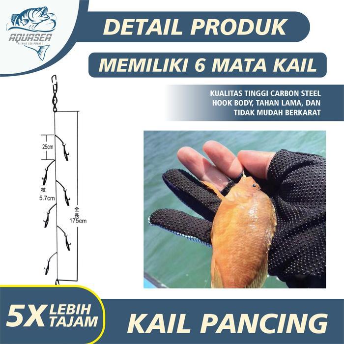 AQUASEA - Kotrekan Kail Umpan Pancing Sabiki Kail Umpan Gantung Sutra Perak Kail Jig Benang Pesca