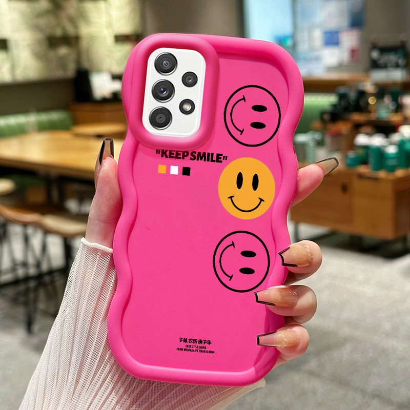 Casing Untuk Samsung A52 4G A52 5G A52s Case Casing Emoji tas pola HP Cesing lunak Silikon Softcase 