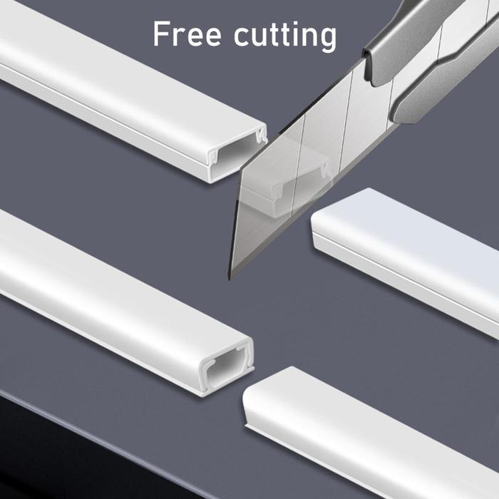 PIPA LISTRIK WIRING CABLE DUCT TRUNKING PVC / PENUTUP KABEL DUCT KOTAK DINDING LANTAI WARNA HITAM