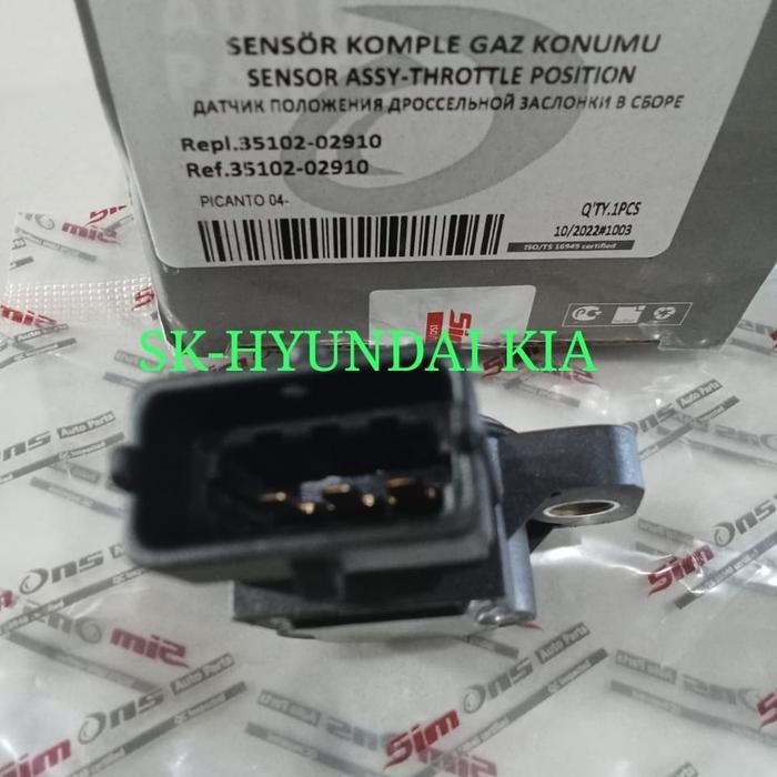 Sensor Tps Throttle Position 35102-02910 Kia Picanto Lama Cosmo Asli Partt