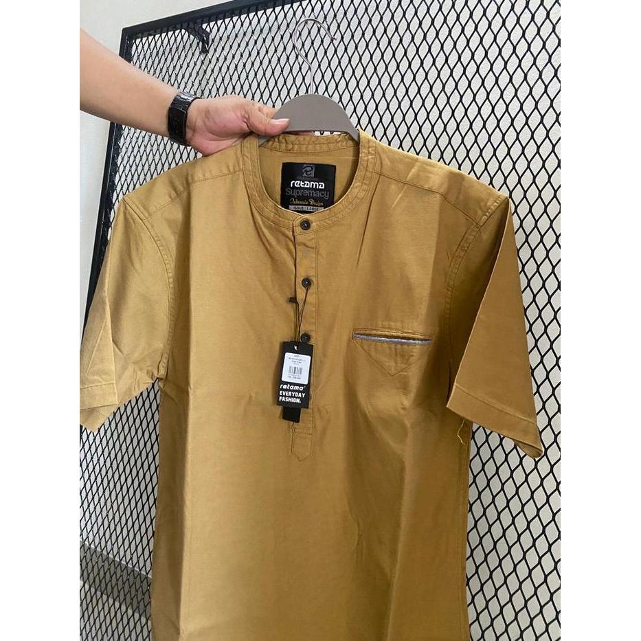 Kemeja Koko Retama Premium//Koko Viral// Muslim Panjang Pria Tebal Dewasa Katun Baju Kurta Toyobo