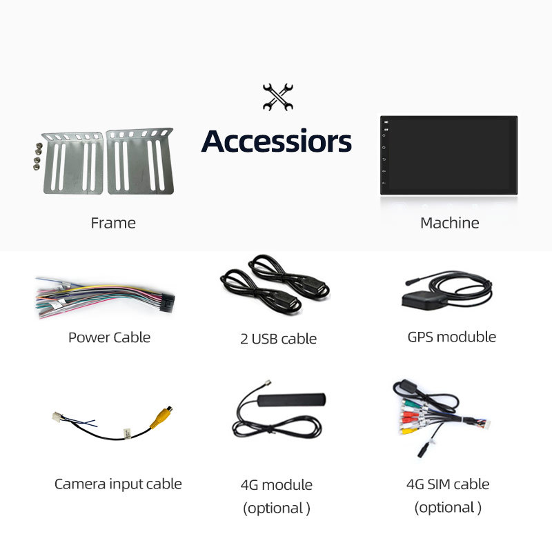 2 Din Android 7 9 10 Inch Car Multimedia Video Player Universal 2DIN Stereo Radio GPS For Volkswagen