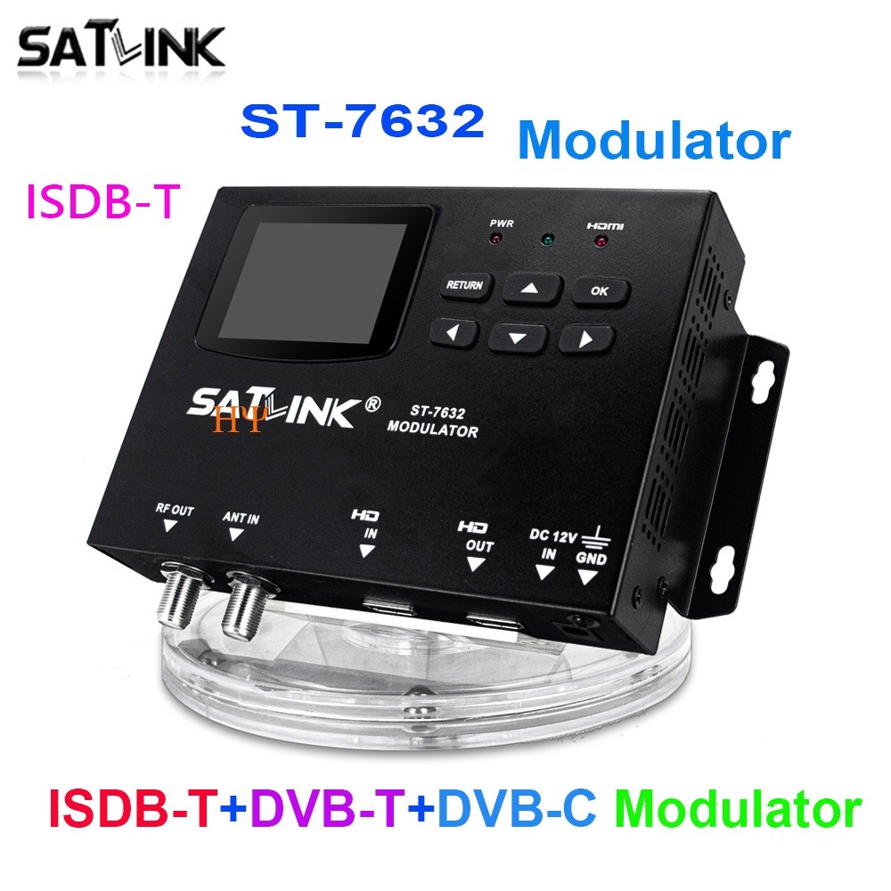 STOK TERBATAS  SATLINK ST-7632 DVB-T ISDB-T DVB-C Modulator Brazil 1 Route MPEG2 MPEG4 ST7632 Modula