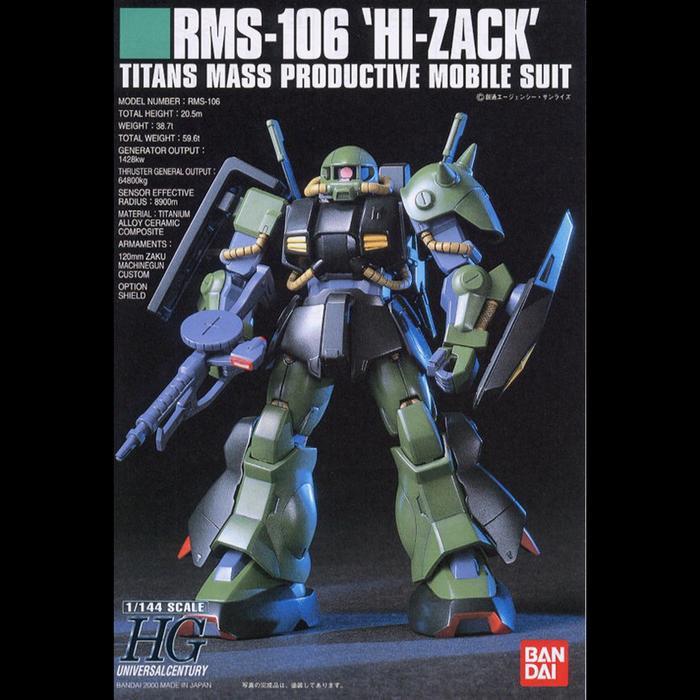 HOT SALE Bandai HG HGUC 1/144 RMS-106 Hi-Zack Gundam Not Zaku II Rx 78 2