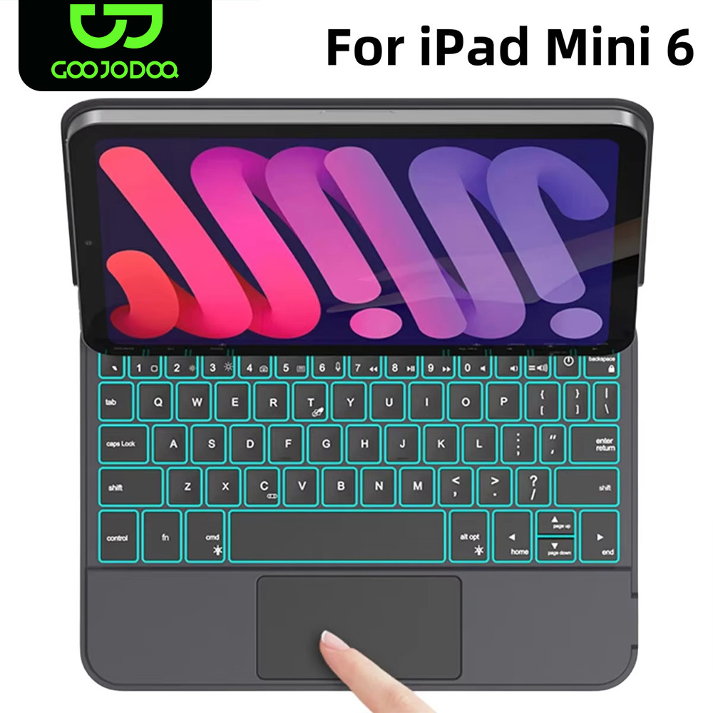 Goojodoq Magic Keyboard Case For Ipad 6 6Th Generation Floating Cantilever Stand Multi-Touch