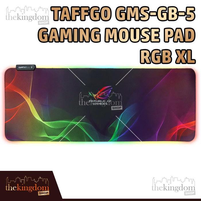 TaffGO GMS-GB-5 Gaming Mouse Pad RGB XL 800x300x3mm 80x30cm Mousepad Besar Extra Large Lampu LED