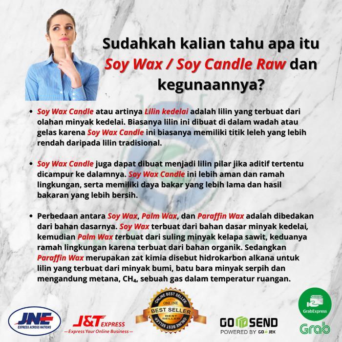 Soy Wax / Soy Candle Raw - Lilin Minyak Kedelai 1 Kg / Bahan Dasar Pembuatan Lilin Aromaterapi