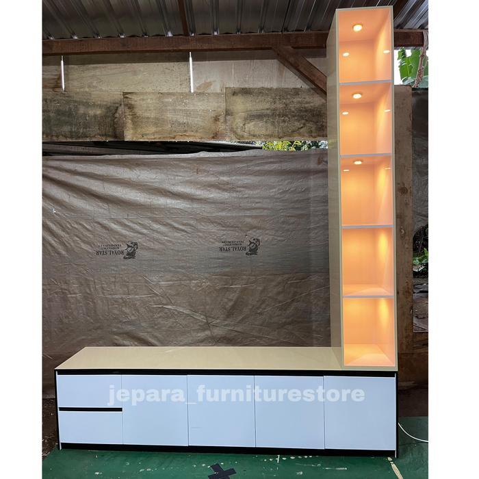 Meja TV set HPL | Meja TV & lemari hias