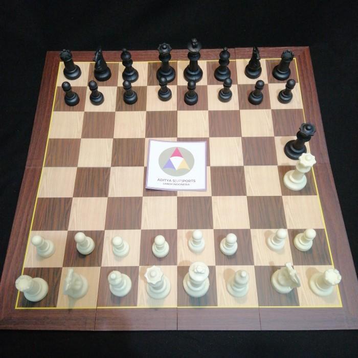 Papan Catur Standar Percasi Buah Catur Plastik