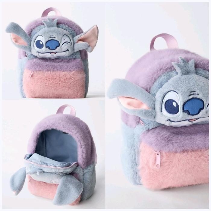 Tas Zara Kids Disney Lilo Stitch Original Backpack Vynil Vinil Transparan Lucu Imut Tas Ransel Girls