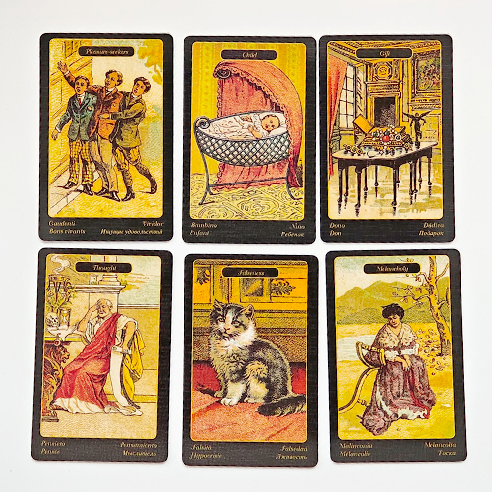 9*6cm Printed on 350GSM Double-embossed Cardstock Gypsy Oracle Deck English and Spanish Edition 52