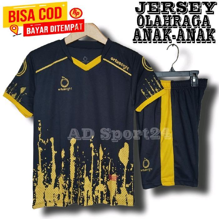 ASLI Setelan Jersey Olahanak laki-laki/perempuan kaos bola poli,badminton futsal anak Usia 5-13
