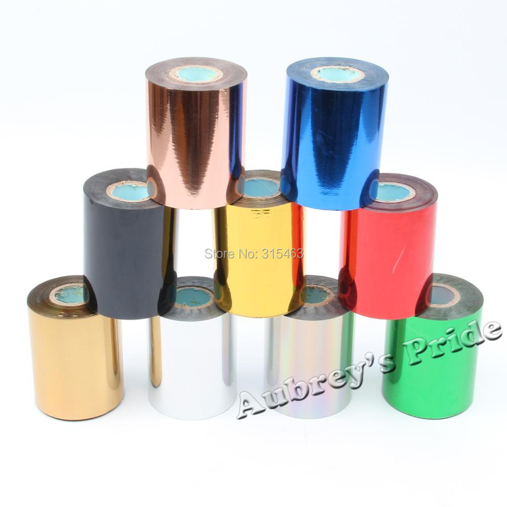 80mmx120M Gold Rose Silver Laser Black Gold Red Blue Hot Stamping Foil Heat Transfer Napkin Gilding
