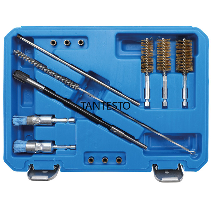 Diesel Engine Fuel Injector Seat Tube Hole Cleaning Kit Fuel Injector Tube Brush Cleaning Repair