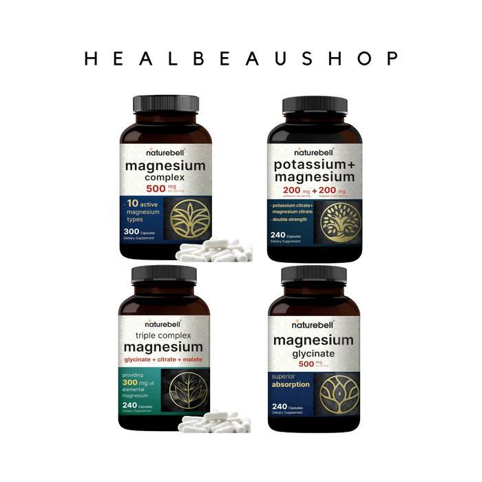 Naturebell Magnesium Complex Glycinate Citrate Malate & Potassium 240Caps