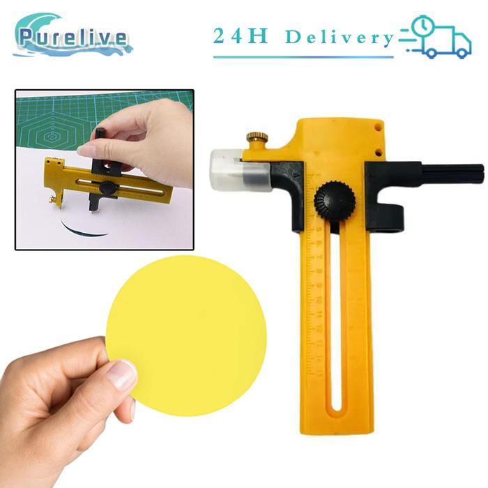 Circle Compass Rotary Cutter 2-15cm Compass Cutter Pemotong Lingkaran Kertas