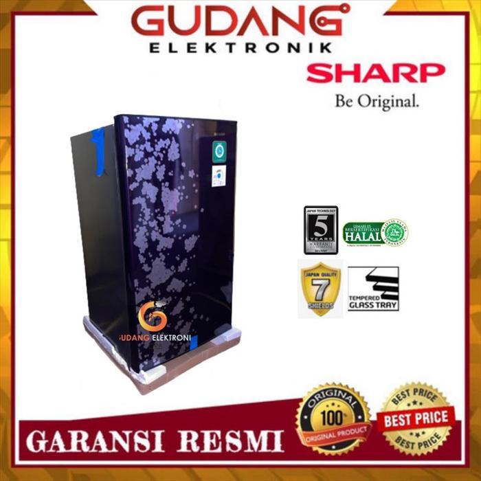 LEMARI ES 1 PINTU SHARP SJN162DVR MOTIF BUNGA KULKAS SHARP SJ-N 162 D