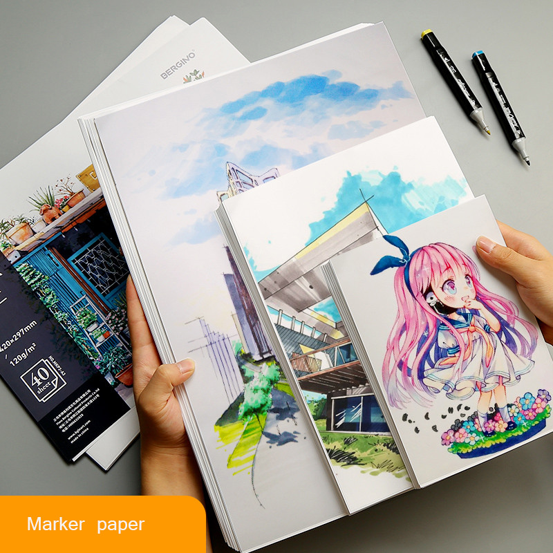Proffessional 50 Sheet A5 Marker paper Sketch Painting Marker Paper For Drawing Marker Pen Book