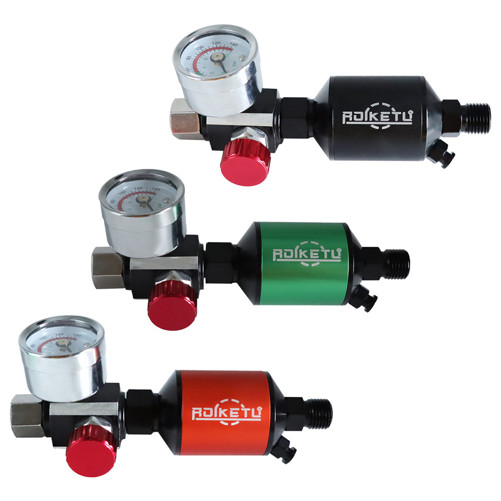 Air Regulator with Air Filter Spray Gun Air Regulator Gauge Air Spray In-Line Water Trap Filter Tool