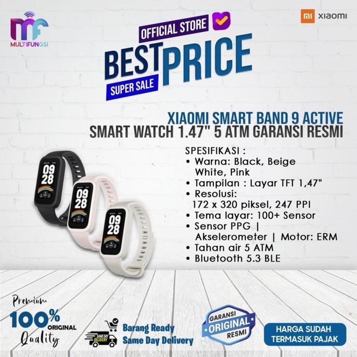 Xiaomi Smart Band 9 Active Smart Watch 1.47" Mi Band 5 Atm Garansi Resmi Jam Bluetooth Smartwatch