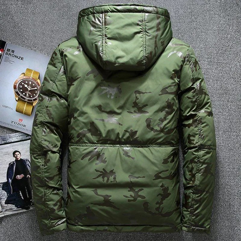 Men Winter Jacket High-quality White Duck Down Jacket Men Casual Warm Thick Hooded Down Jacket Male
