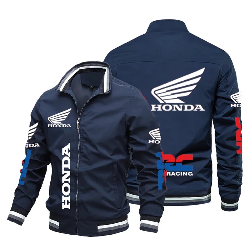 Honda Moto 2025 New Motorcycle Jacket Pattern Bomber Jacket Baseball Motorcycle Top Men