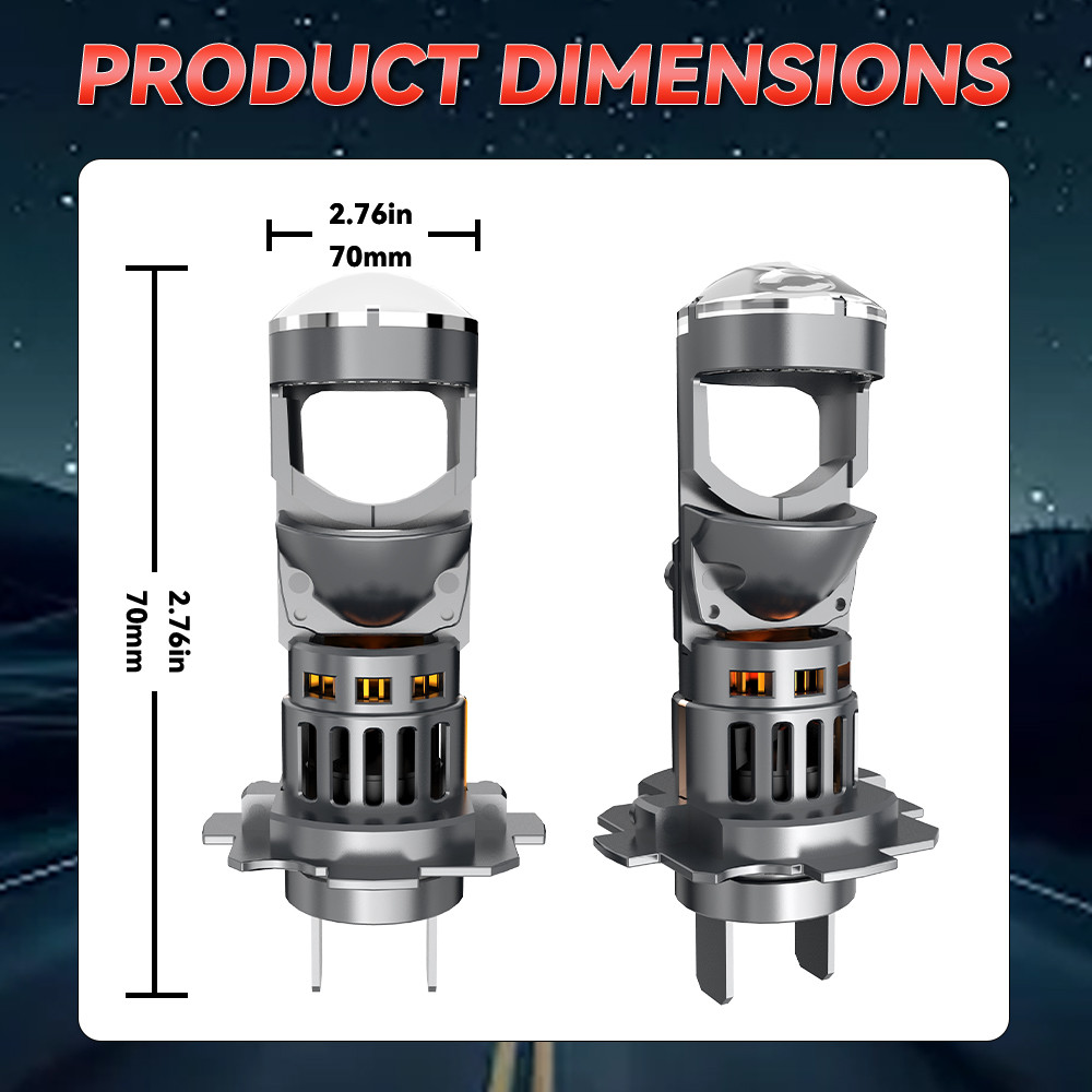 H7 Led Projector Car Headlight Bulb Lens Canbus High-Power 160W 60000LM CSP Turbo Led H4 H11 9005