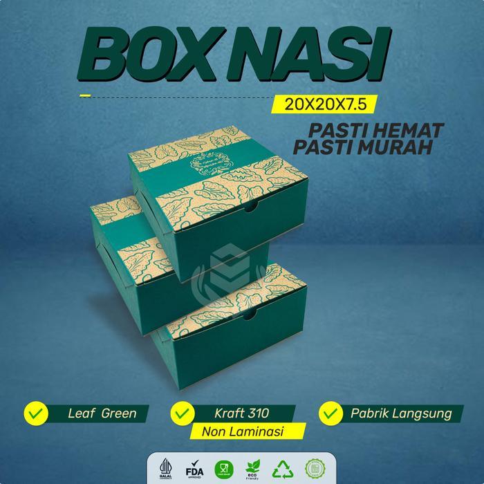 Dus Nasi 20X20 Dus Nasi Kotak 20X20 20X20 Dus Catering (Isi 25Pcs) Pasti Promo