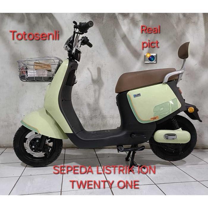 SEPEDA LISTRIK SELIS TWENTY ONE SEPEDA LISTRIK MODEL KERANJANG - green