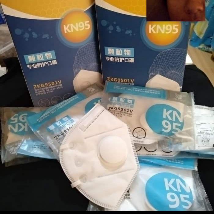 "New" MASKER 9501V ZKG KN95 SETARA N95 3M 9501V+