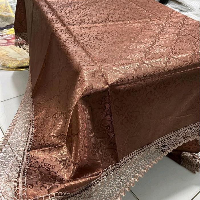 TERBARU TAPLAK MEJA MAKAN 6 KURSI 150 X 230 CM BAHAN KAIN MOTIF SHABBY MEWAH