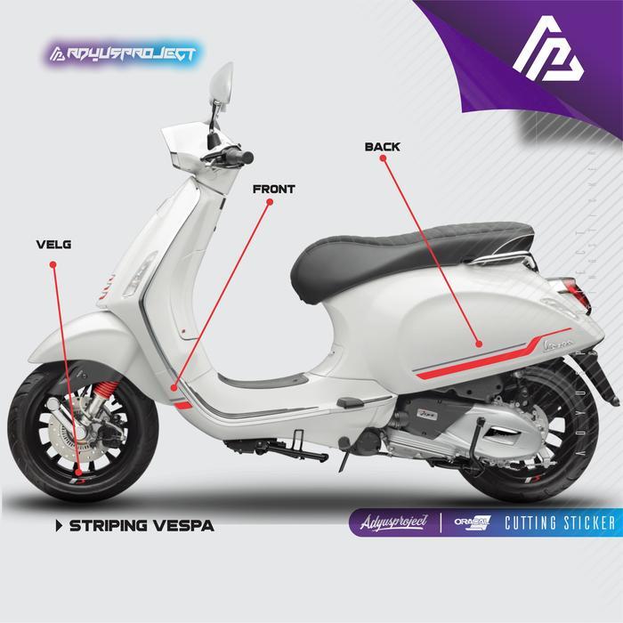 Best Seller Striping Sprint S Cutting Sticker (2Pcs) Stiker Stiker Vespa Primapera Vespa Sprint 150