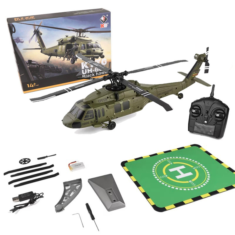 Wltoys K170 RC Helicopter UH-60L 4 Channel Remote Control brushless Helicopters with Gyro and LED