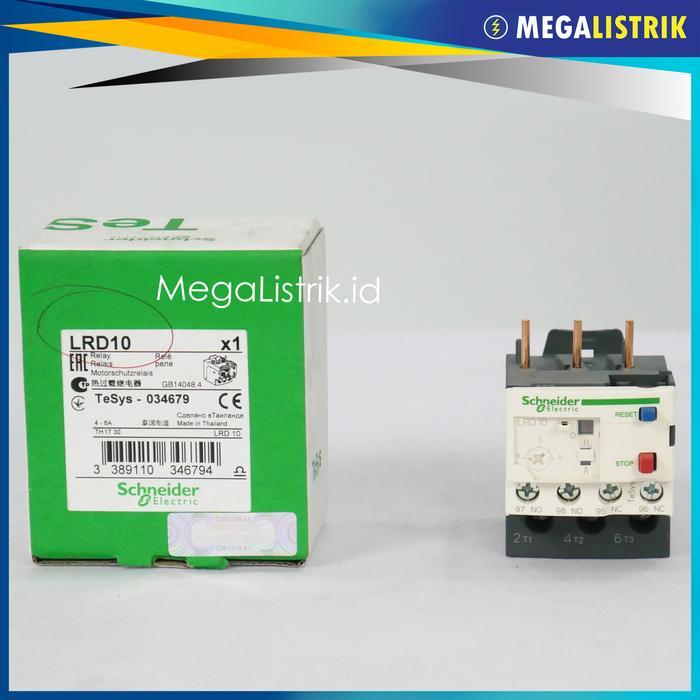 Schneider Lrd10 Thermal Overload Relay Tesys D / Relay Kontaktor Lrd-10 ( 4-6A )