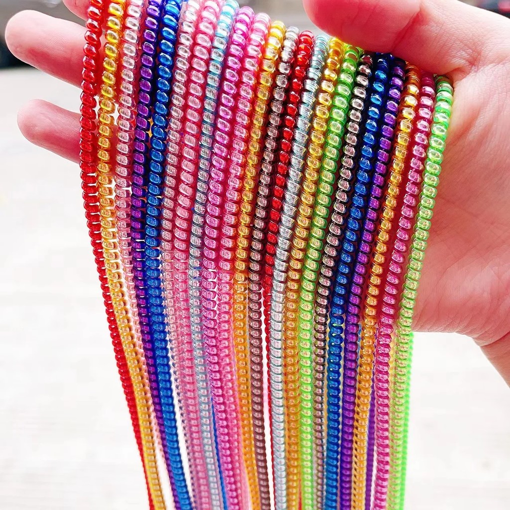 1.6m USB Cable Protector for iphone 11 12 pro Earphone Wire Cord Protection Cover Colorful Data