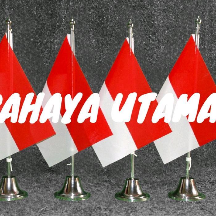 BENDERA MERAH PUTIH MEJA / BENDERA MERAH PUTIH TIANG STENLIS / BENDERA MERAH PUTIH + TIANG STENLIS