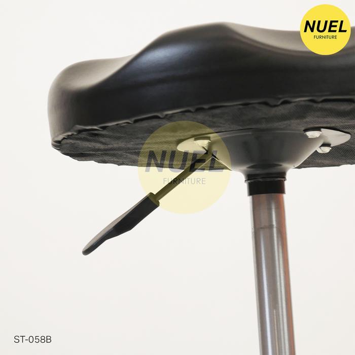 Nuel Kursi Bulat Roda Bar Stool Salon Lab Drum Hidrolik Kaki Besi Populer