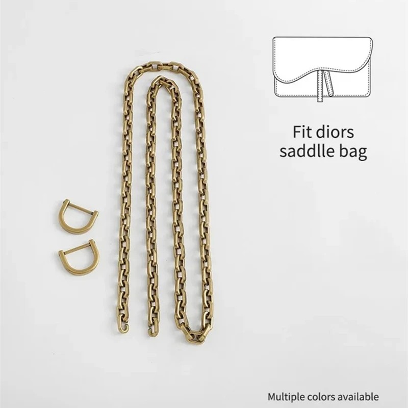 Metal Chain Shoulder Strap For Dior Saddle Single Shoulder Crossbody Bags Replacement Strap DIY