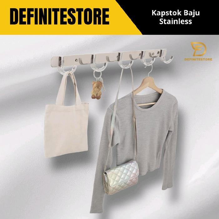 Gantungan Baju Kamar Mandi Stainless Gantungan Baju Dinding Stainless Kapstok Rak Gantungan Baju